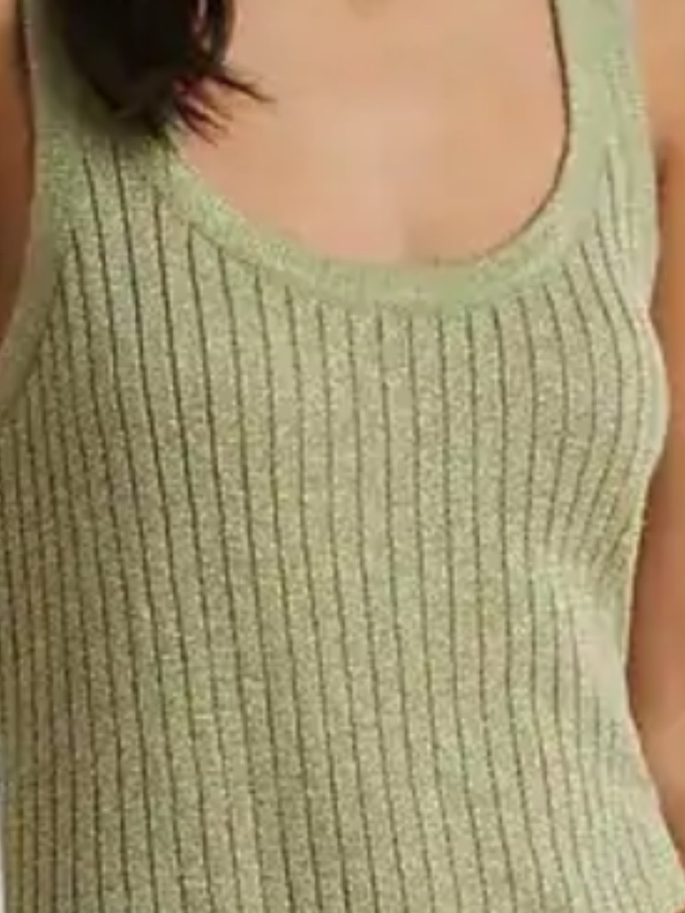 Ralph Lauren Rib Knit Metallic Tank Top. Size M- Never worn